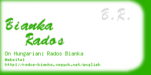 bianka rados business card